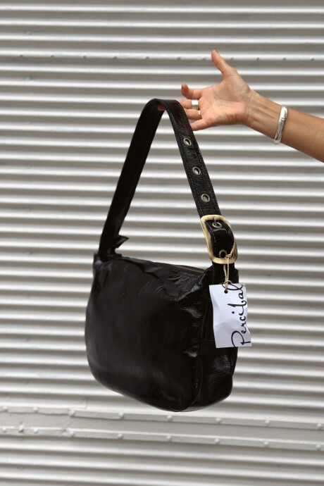 Bolso Moon Negro Charol