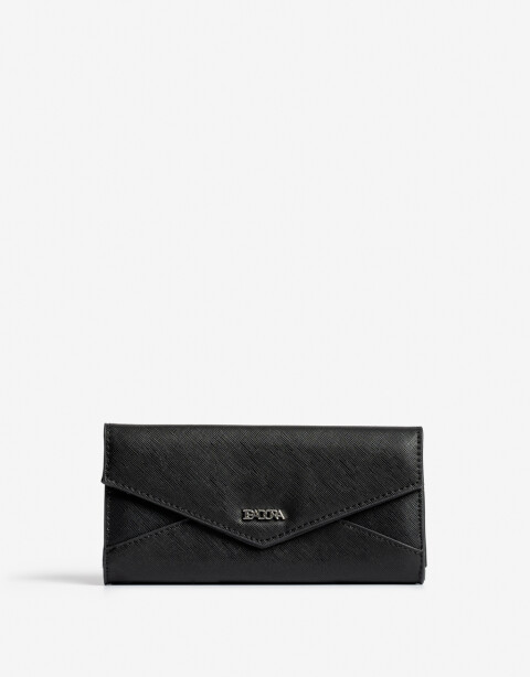 Ficheros Solapa Billetera Fichero Con Solapa - Negro