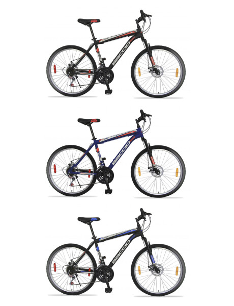 Bicicleta Montaña Baccio Alpina X Man rodado 26" con 21 cambios Negro con Azul