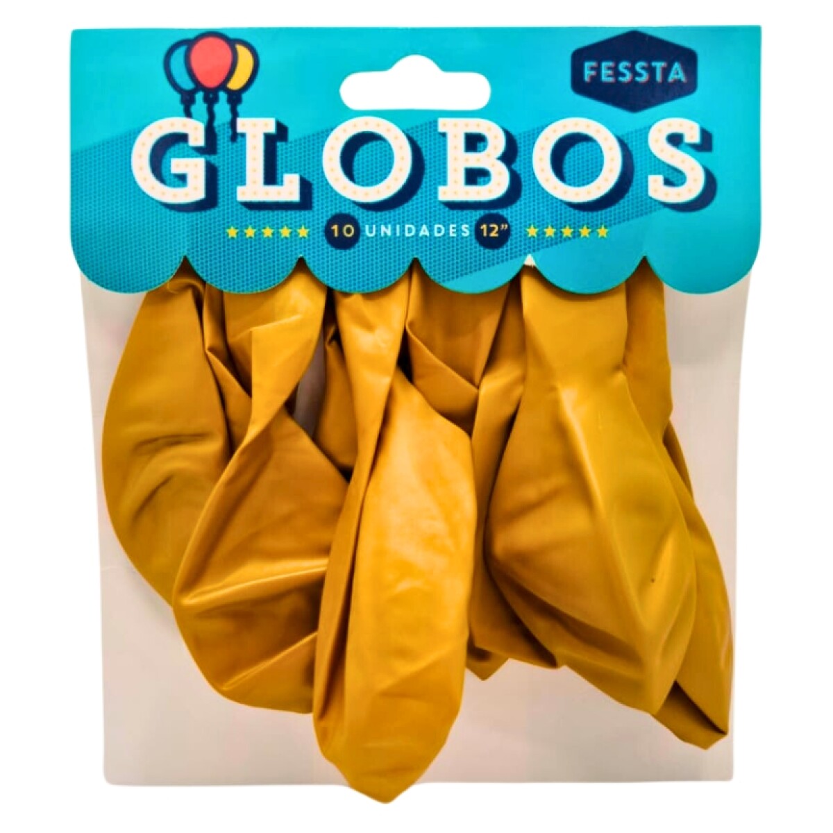 Globos X10 Tamaño R12 - Dorado Perlado 