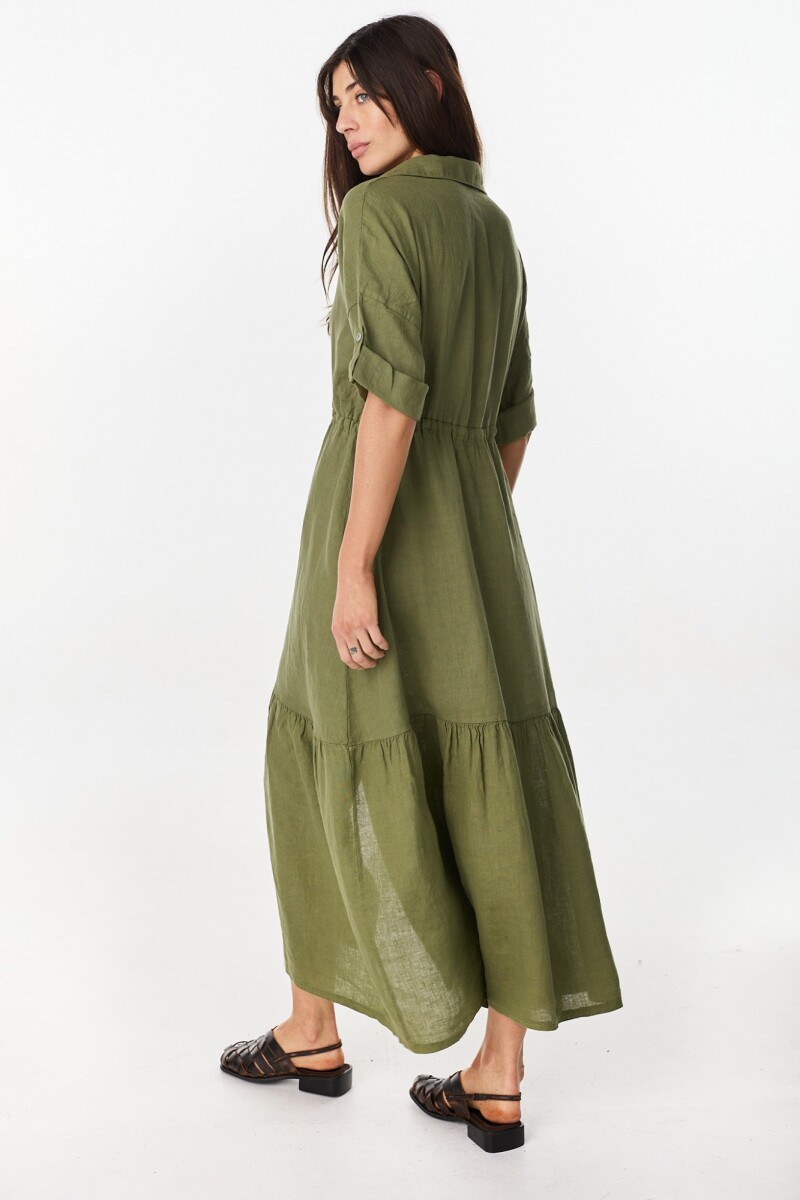 Vestido Camisero Julia Verde Oliva