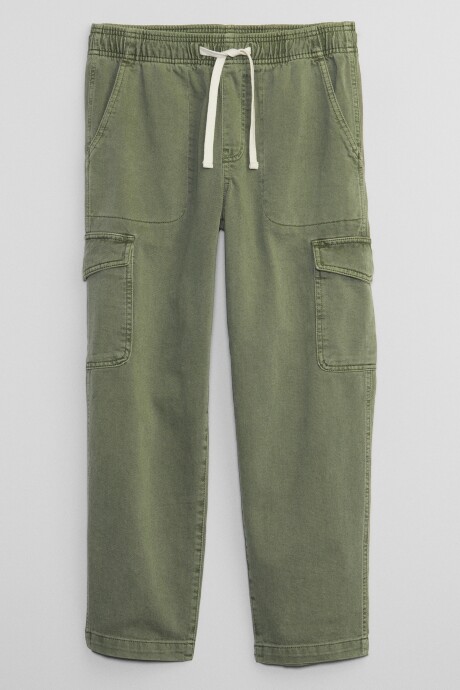 Jean Cargo Con Elástico Mujer Mesculen Green