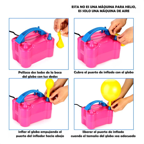 Máquina Inflador 600w 2iny + Pack X100 Globos Regalo! Jug017006