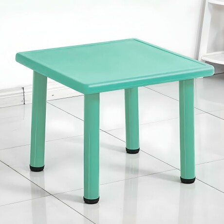 Mesa Cuadrada de Plástico y Metal para Niños 60x60cm Verde claro