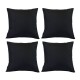 Set x4 funda de almohadones lisa 43 x 43 cm NEGRO