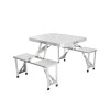 Mesa Tipo Maletín Plegable en Aluminio con 4 Bancos Arye Mesa Tipo Maletín Plegable en Aluminio con 4 Bancos Arye
