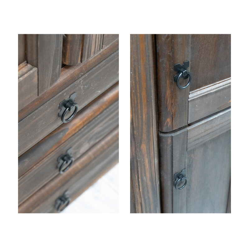 Ropero Madera Pino Macizo 6 Puertas Placard - Nogal Ropero Madera Pino Macizo 6 Puertas Placard - Nogal