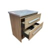 Mueble de baño de pie Lucania Oak 80 cm con Bacha de Loza Mueble De Baño De Pie Lucania Oak 80 Cm Con Bacha De Loza