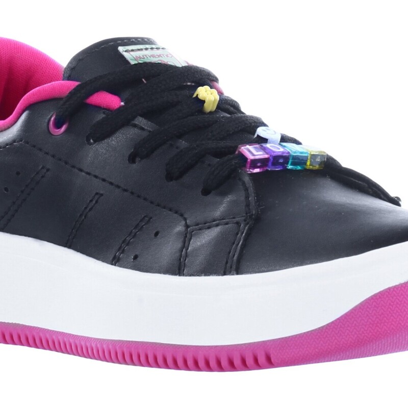 Championes de Niña KIDY acordonado con apliques Negro