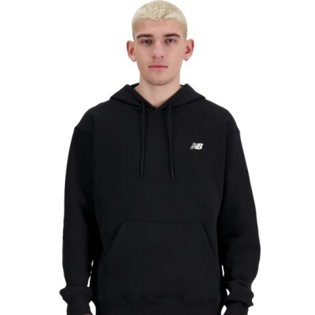 Canguro de Hombre New Balance Small Logo French Terry Hoodie Negro