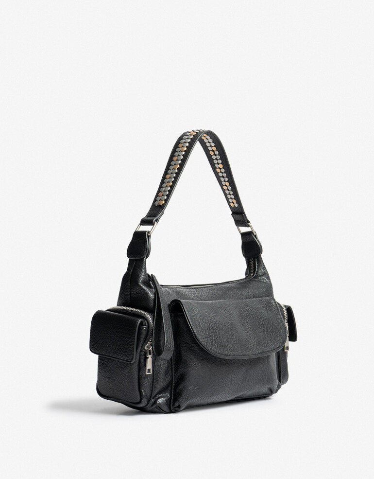 City Cartera Formato Baguette - Negro