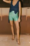 Leather Shorts Crawford Menta