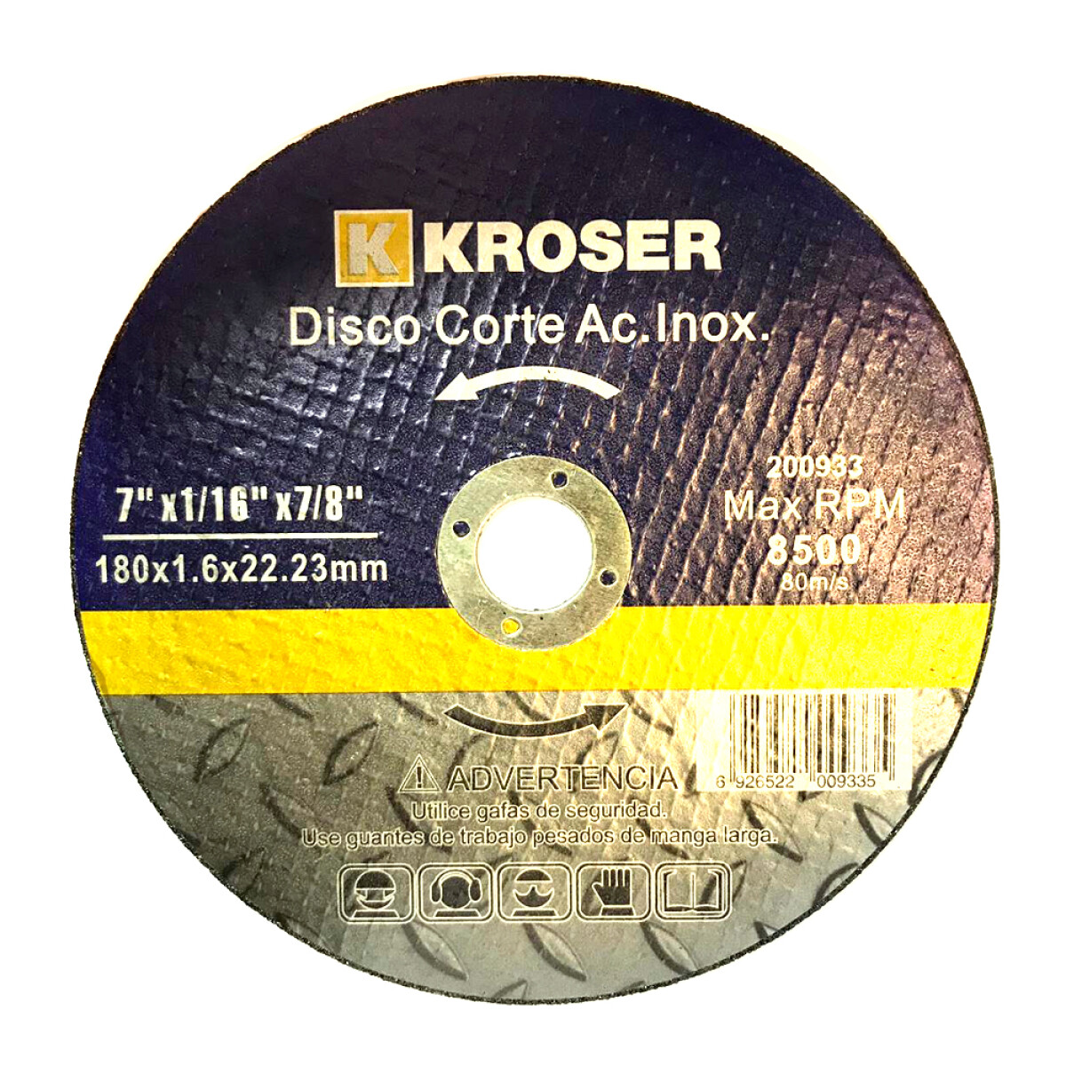 DISCO CORTE ACERO INOX 9 230 X 2.0 X 22.2 KROSER 