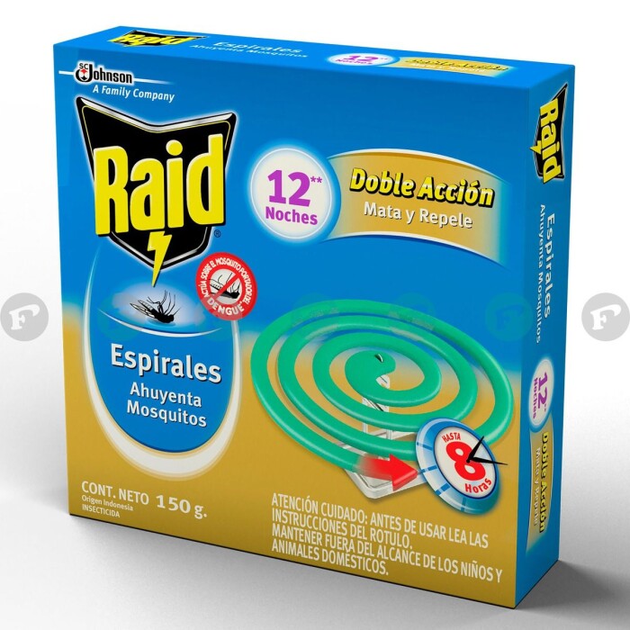 RAID ESPIRALES ANTIMOSQUITO CJ X 12 UNID única