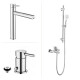 Juego De Griferia Lavatorio Alto Bidet Brillo Viseu
