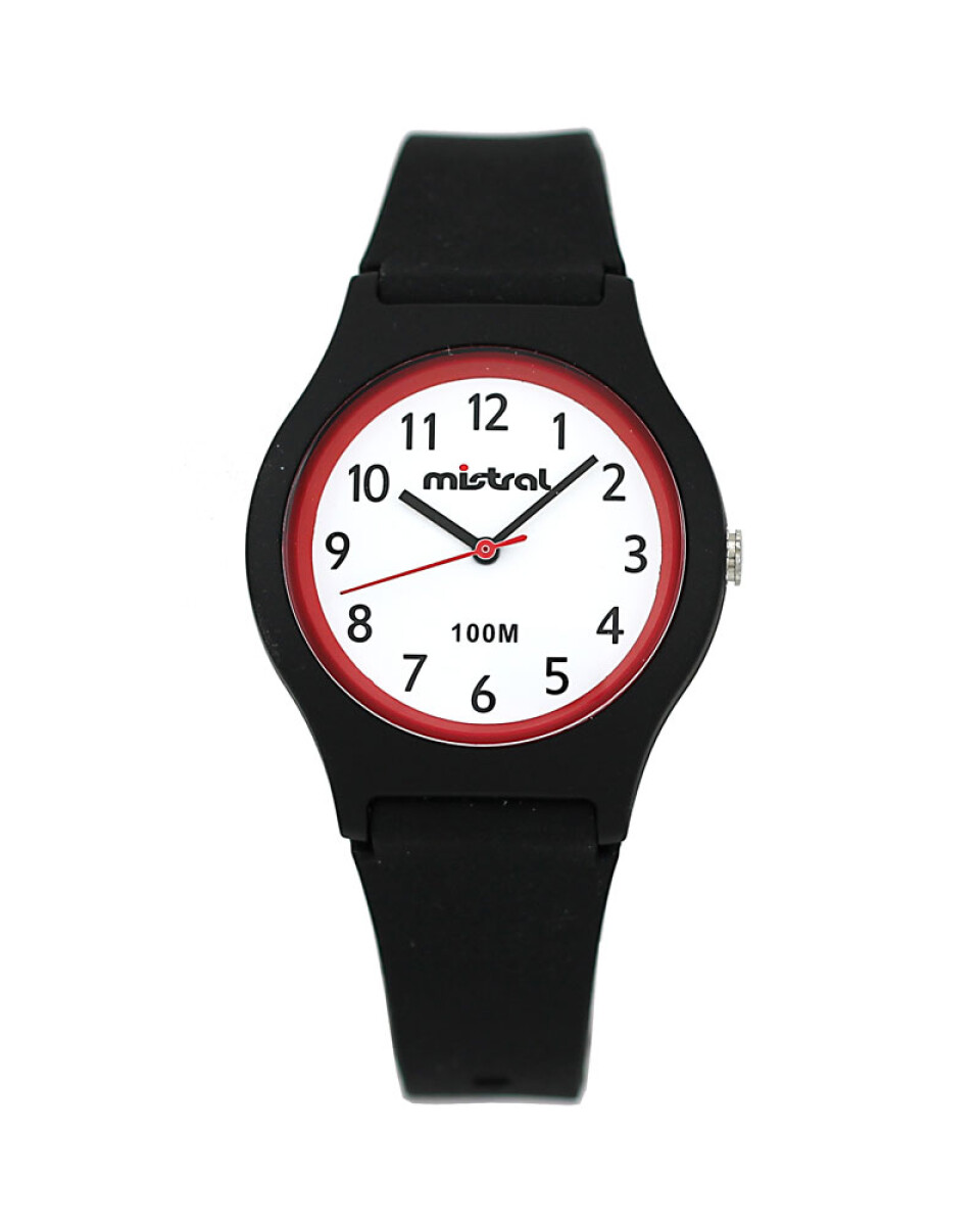 Reloj Mistral Deportivo Silicona Negro. "Producto sin caja" 