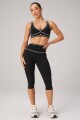 Legging The No-Seam Pureluxe Tlc High-Waisted Capri Mujer Black/Classic White