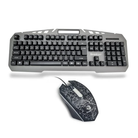 Kit Teclado y Mouse Gamer Iluminado Rainbow Bosston 001