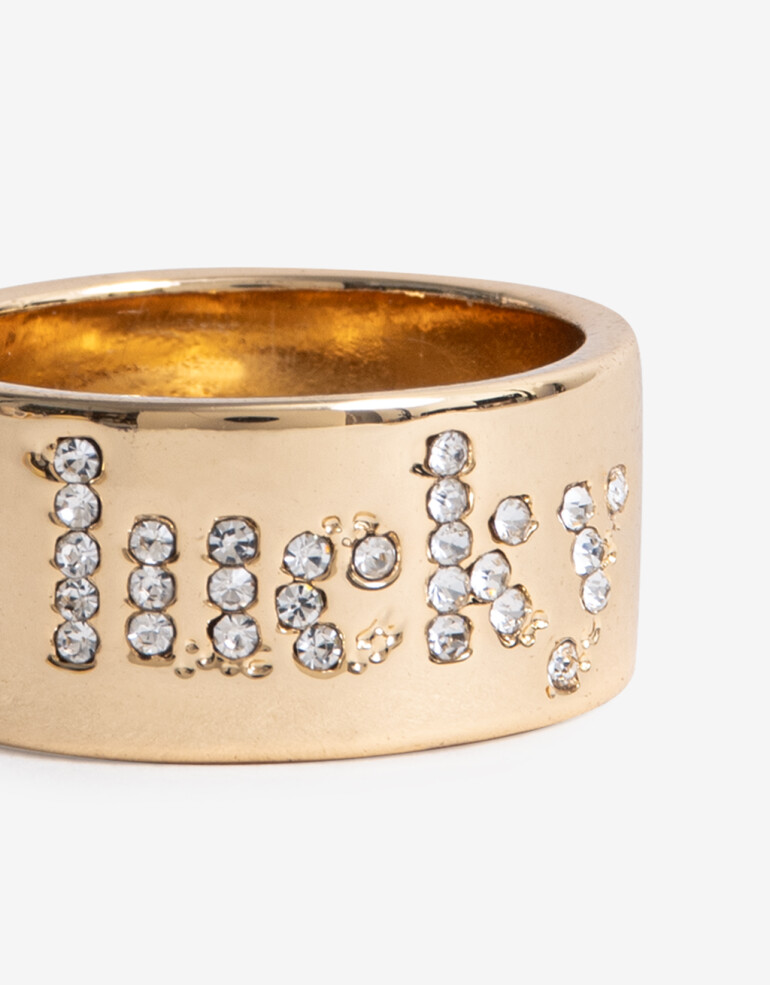 Anillos Medianos y Grandes Metal Anillo Lucky - Dorado