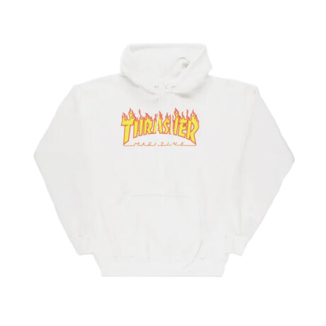 Canguro Thrasher Mujer Flame Logo - Blanco Canguro Thrasher Mujer Flame Logo - Blanco