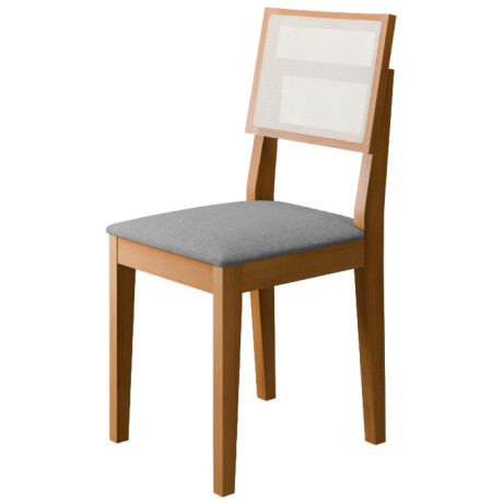 Silla Safira Tapizada con Respaldo Anatómico y Patas de Madera Maciza color GRAFITE