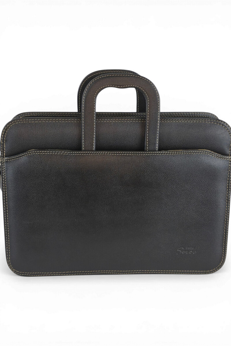 Portafolio de cuero Negro