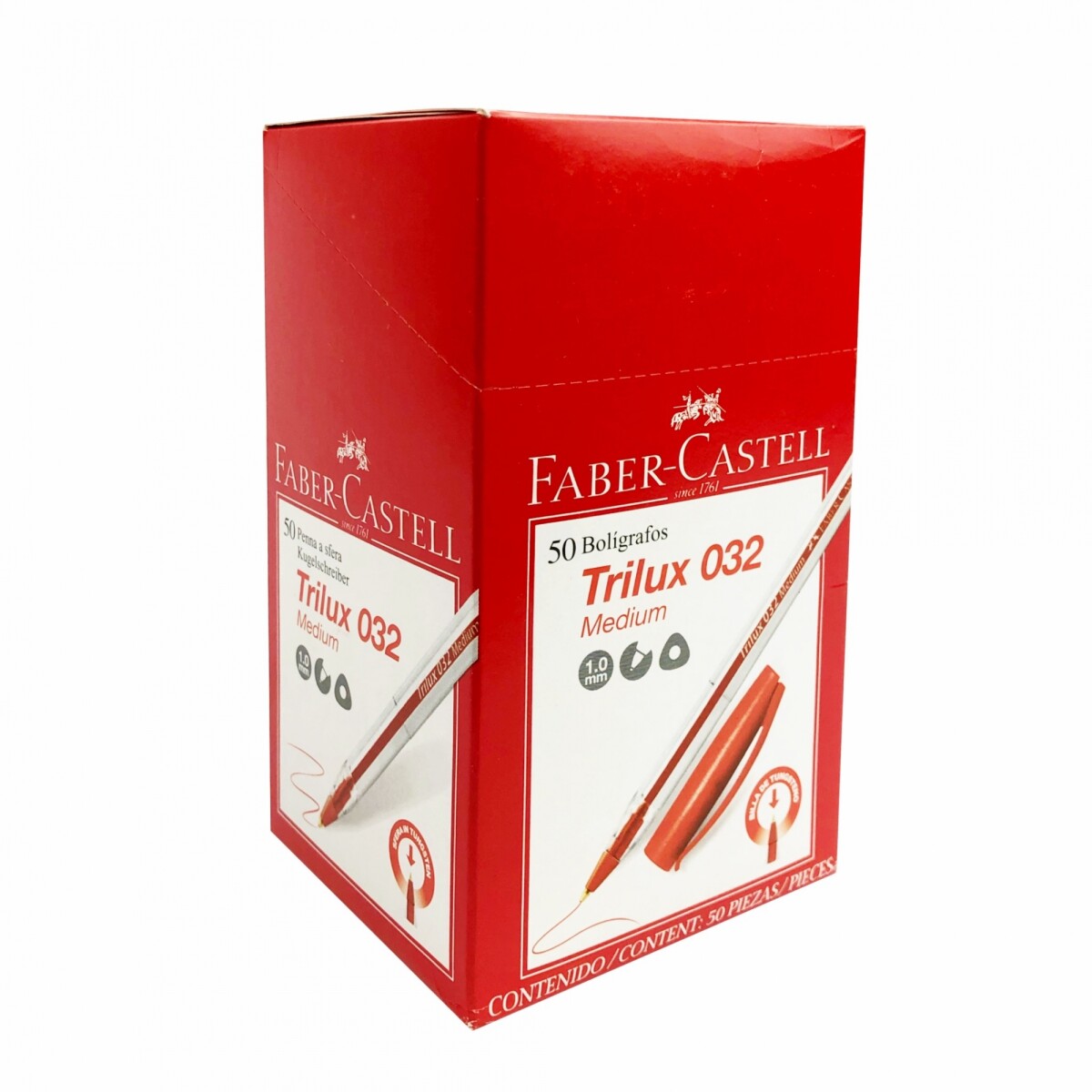 Boligrafo Faber - Castell Trilux x50 - Rojo 