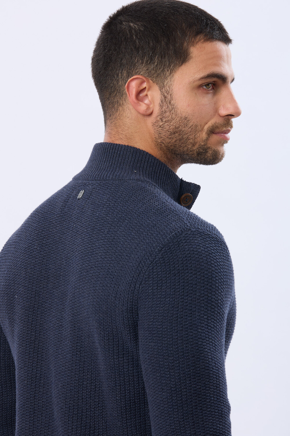 CARDIGAN GRUESO TEJIDO Azul