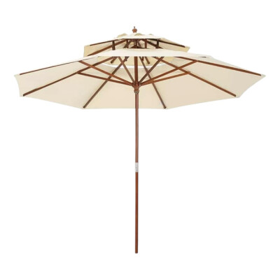 Sombrilla Doble Techo 3M Madera UV50+ Sombrilla Doble Techo 3M Madera UV50+