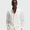 BOSS - Camisa Slim- Fit Lino Blanco