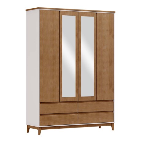 PLACARD 4 PUERTAS MDF-Y-MADERA MARRON ADAKU 2.0