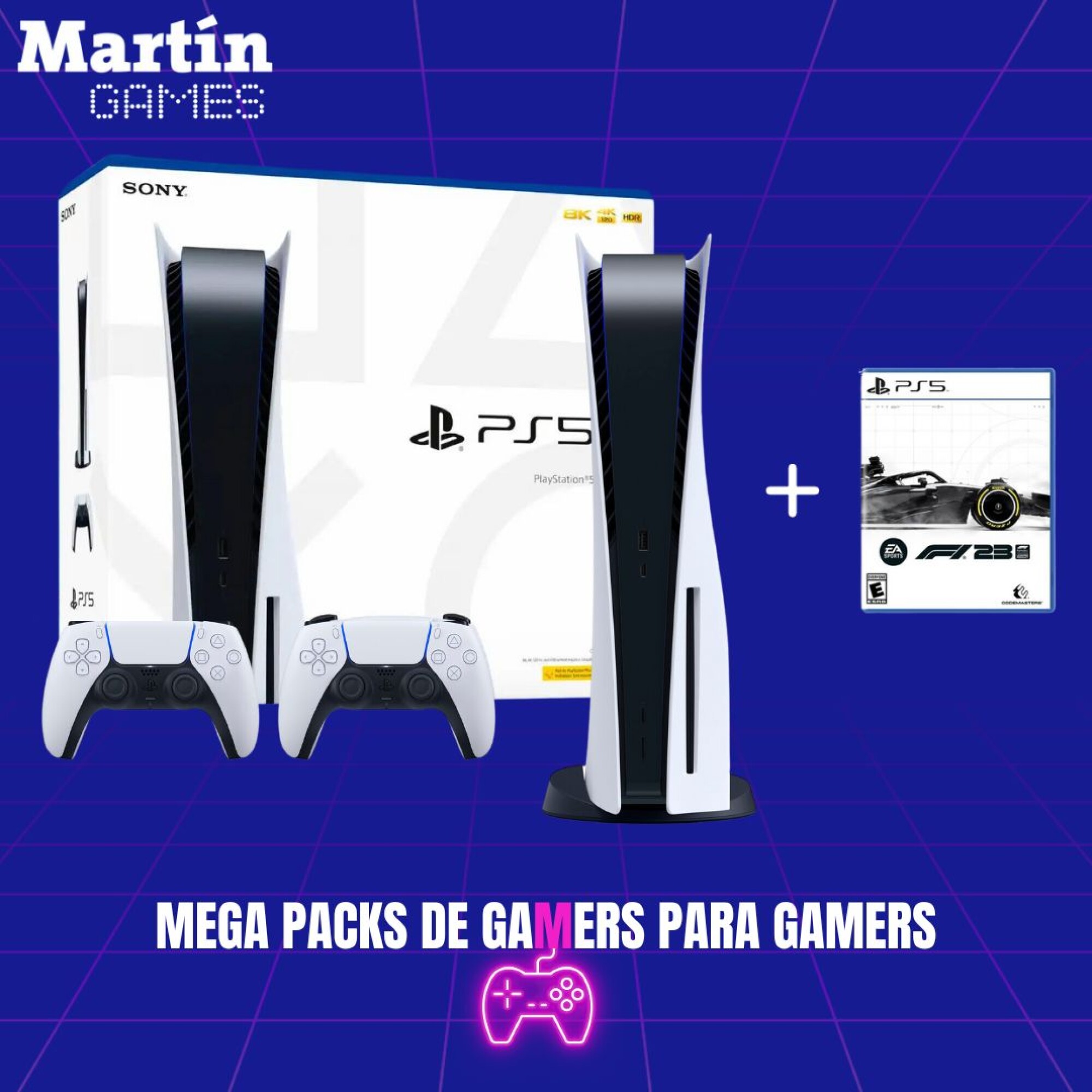 PS5 0KM CON LECTORA + F1 2023 + JOYSTICK EXTRA — Martín Games