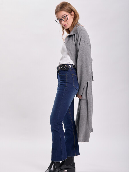 Cardigan punto Gris