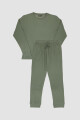 Pijama waffle militar green Verde claro
