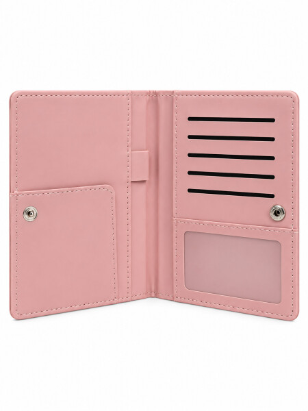 PORTAPASAPORTE ROSADO