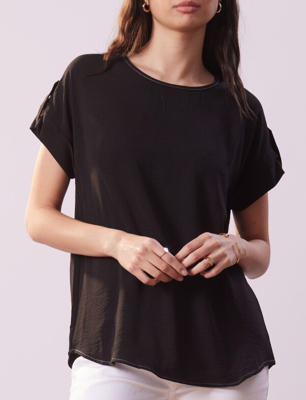Blusa Pespunte NEGRO