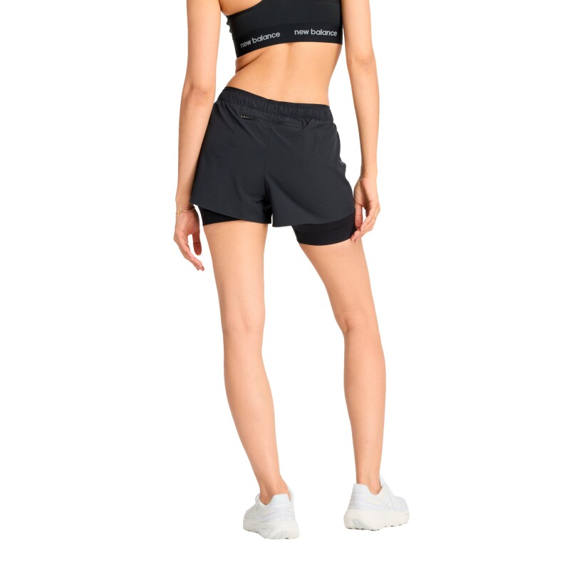 Short New Balance de Dama - 2 IN 1 SHORT 3 INCH - WS41287BK BLACK