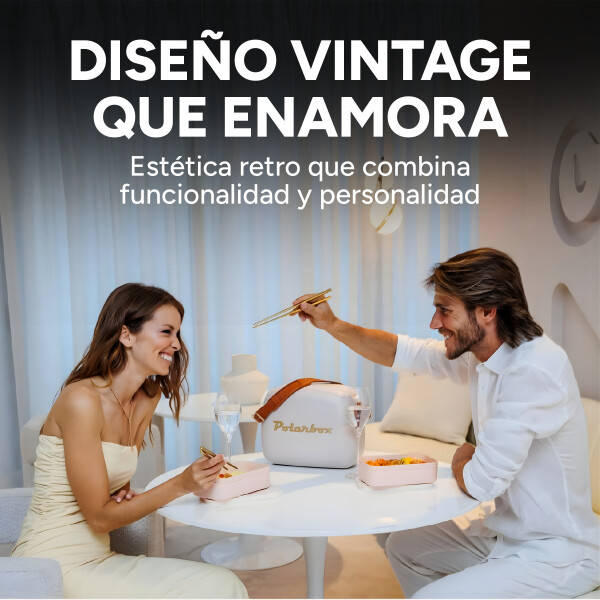 Conservadora Lunchera Térmica Pop 6L Polarbox Con 2 Tuppers Color Blanco