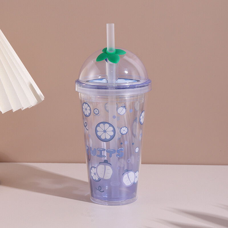 Vaso Con Tapa Y Sorbito 450 Ml - Arándanos Vaso Con Tapa Y Sorbito 450 Ml - Arándanos