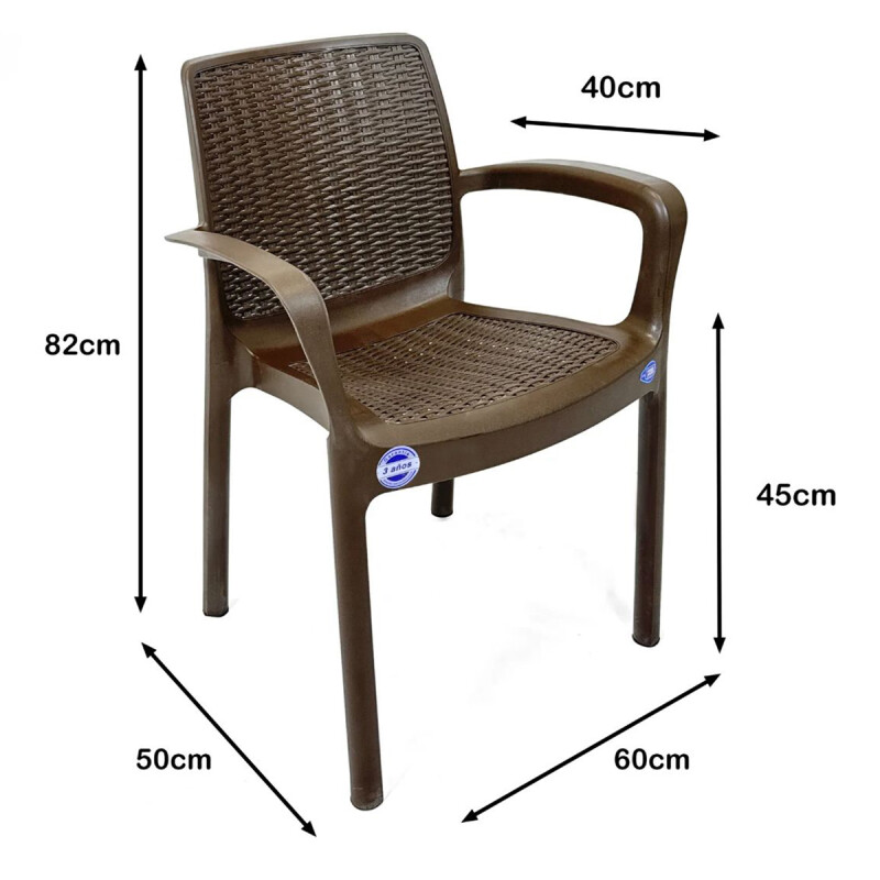 JUEGO DE JARDIN FIDJI 4 SILLAS Y MESA RATAN MOKA Juego De Jardin Fidji 4 Sillas Y Mesa Ratan Moka