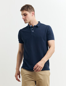520751 REMERA HARRINGTON LABEL Azul Oscuro