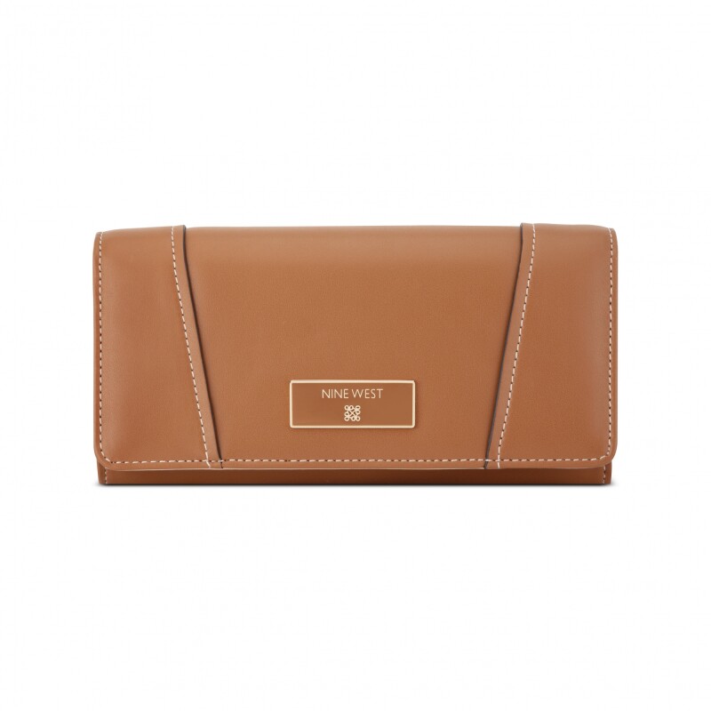 Small Leather Goods Fleura Phone Clutch Wallet Brandy