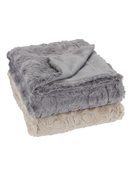 Manta throw MYGGBLOM 130x170 pelo beige Manta throw MYGGBLOM 130x170 pelo beige