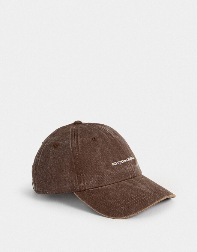 Caps Gorra Canvas Bordada - Marron Chocolate