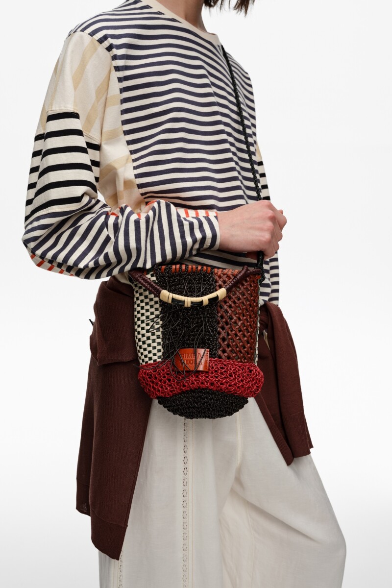 BOLSO MINI TRENZADA Rojo