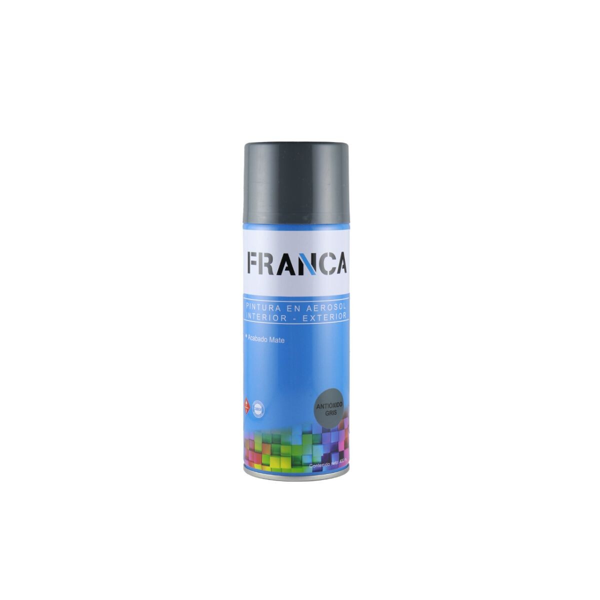 Esmalte Aerosol Antioxido Gris 400ml. Franca