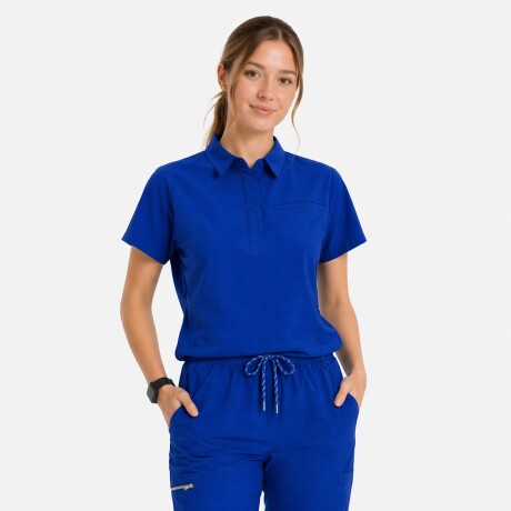 Casaca polo con botón Dama Azul francia