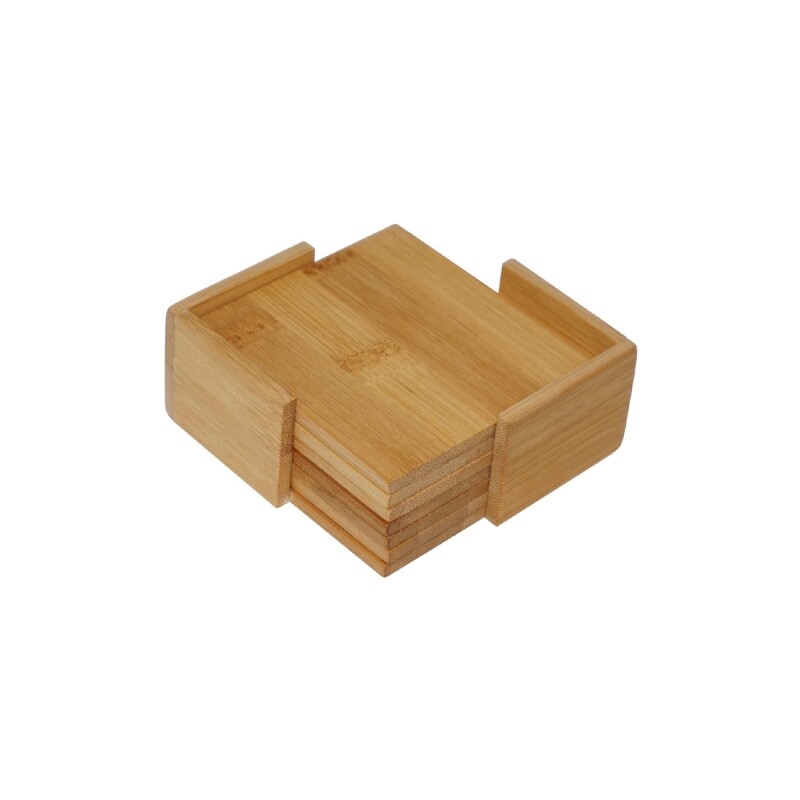 SET 4 POSAVASOS MADERA BAMBOO 10x10x1CM NATURAL SET 4 POSAVASOS MADERA BAMBOO 10x10x1CM NATURAL