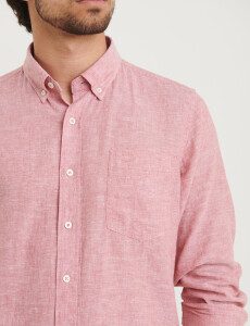 011665 CAMISA DE LINO HARRINGTON LABEL Rojo