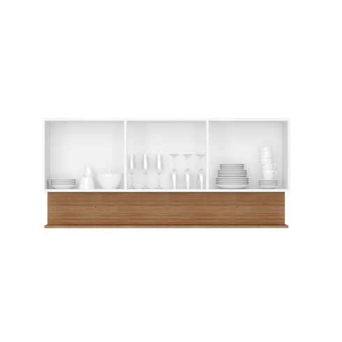 Modulo Aereo Para Cocina Tres Puertas De 150 cms. FREIJO Y BLANCO